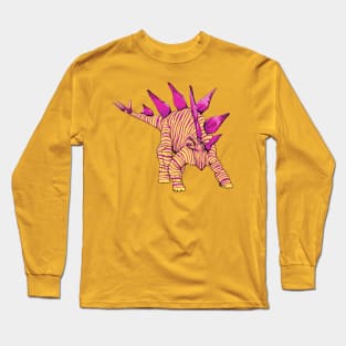 Stegosaurus Zebra Long Sleeve T-Shirt